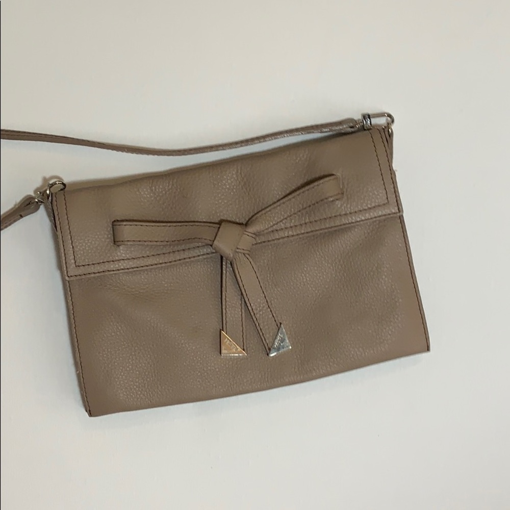 Prune Argentina clutch shoulder bag taupe leather